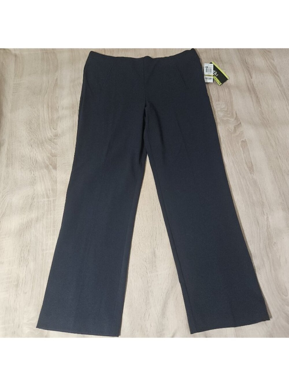 Style & Co Womens Size 14 Short Straight Leg Pants Navy Blue New Tummy Control